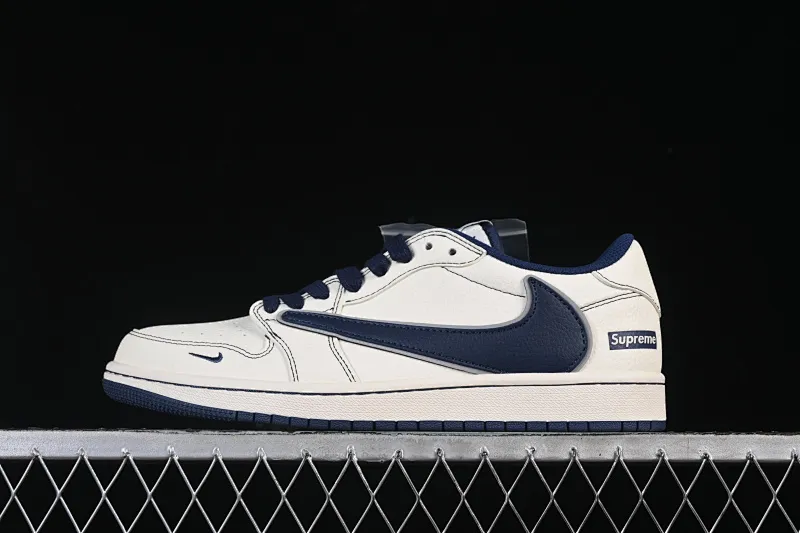 All categories Air Jordan Jordan series basketball shoes Air Jordan 1 Low High-end customized low-top sneakers Travis Scott x Fragment Design x Air Jordan 1 Low OG SP AJ1 Joe 1 joint midnight blue low-top cultural casual sneakers XX3168-217